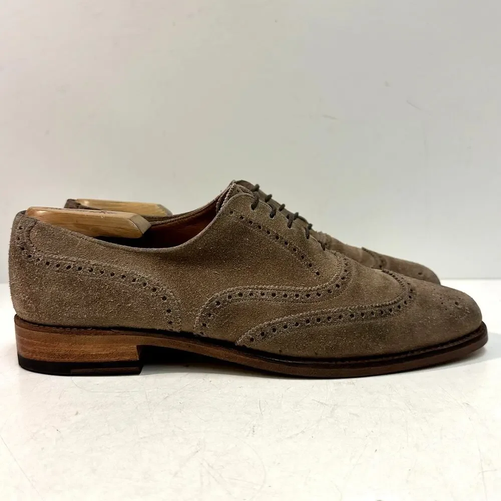 FULLY RESOLED Crockett & Jones x Brooks Bros Suede Derby Cap Toe England 9.5
